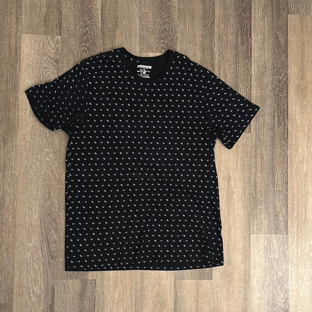True Religion Black Short Sleeve Tee